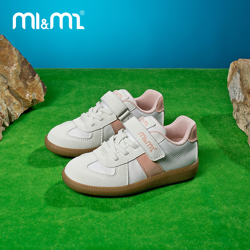 M1M2西班牙童鞋2025春男女童德训鞋复古休闲鞋软底魔术贴儿童板鞋 - 图2