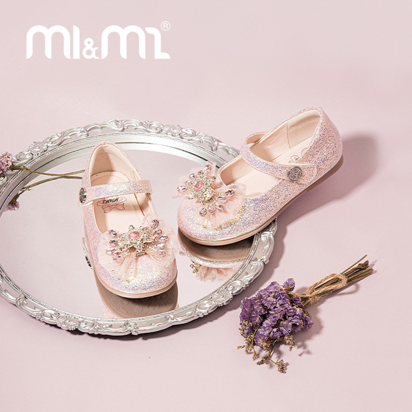 m1m2西班牙童鞋女童公主鞋2026新款水晶单鞋超轻闪钻中大童演出鞋,淘宝优惠券,粉丝福利购,淘宝优惠卷