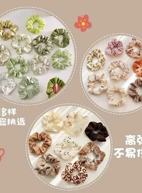 扎头发大肠发圈韩式风头绳女生高级感韩系皮筋甜美肥肠圈森系发饰