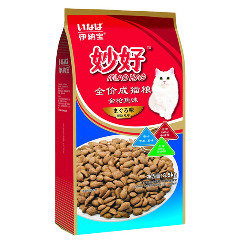 伊纳宝妙好金枪鱼猫咪猫粮幼猫成猫老年猫通用全价去毛球粮 8.5kg - 图2