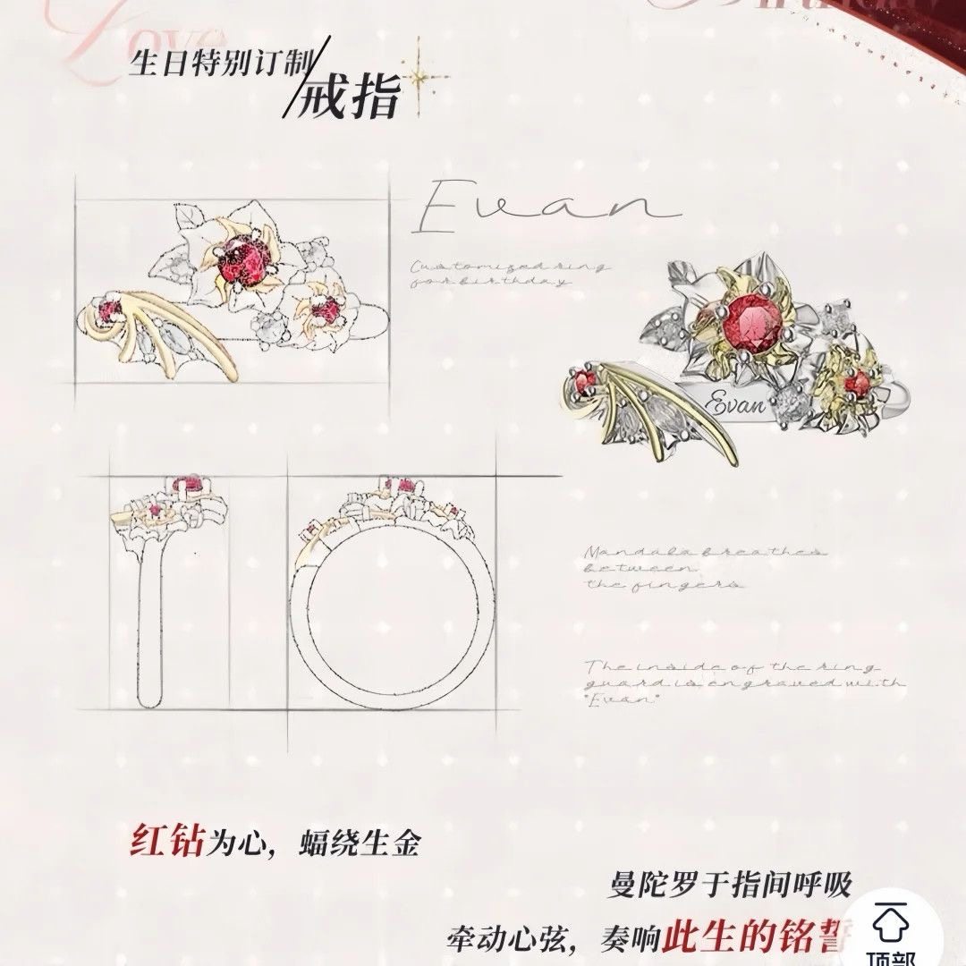 New Light and Night Lu Shen 2026 Birthday Always Blooming Day and Night Ring Two-dimensional Peripheral