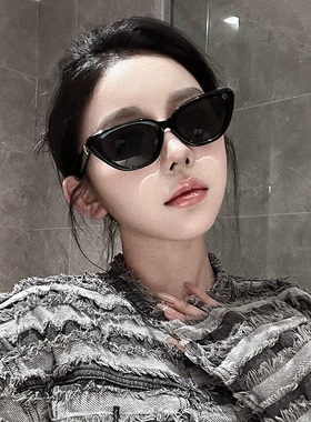 美式复古黑色猫眼gm墨镜