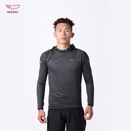 Yikun翼鲲飞盘长袖连帽运动服去野场上服专业团队运动全彩 - 图0