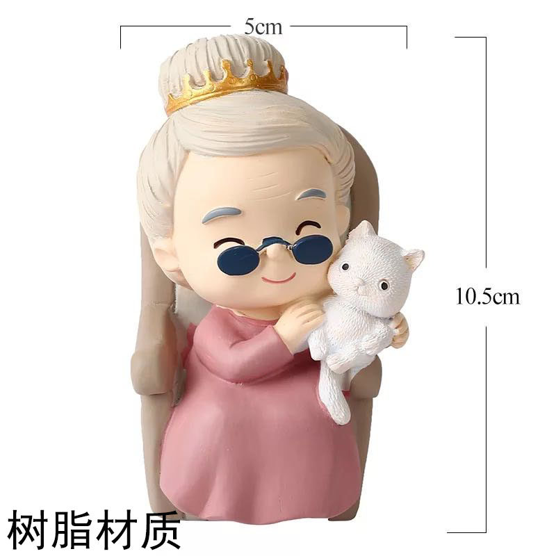 时尚新款寿星祝寿爷爷奶奶生日蛋糕装饰摆件老人过寿拜寿烘焙公仔
