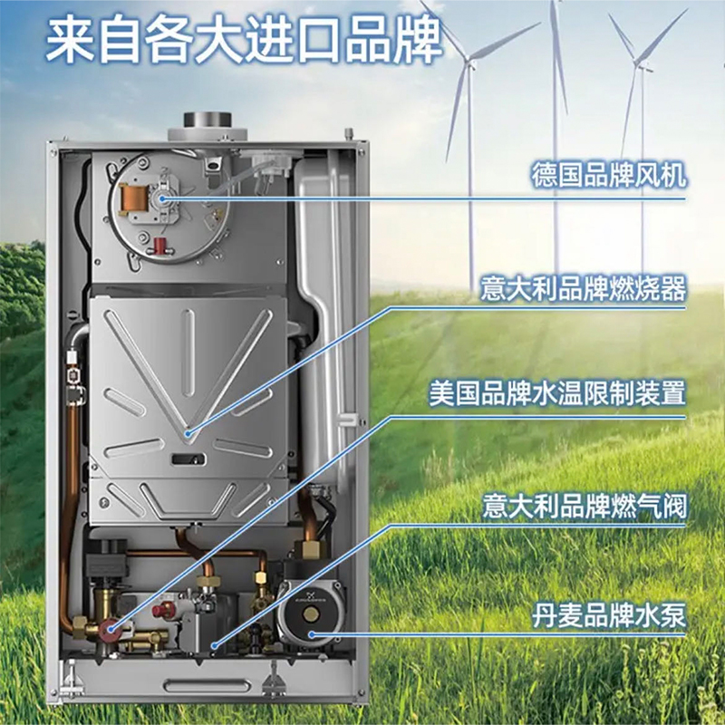 英国BAXI八喜燃气壁挂炉采暖热水两用锅炉地暖暖气片ECO7 28KW - 图1