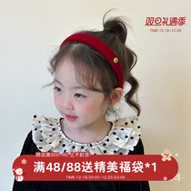 Red Childrens New Year Hair Stirrup Girls Head Stirrup Without Hair Carhead Adorned With the New Year 2024 Hair Accessories to the New Year