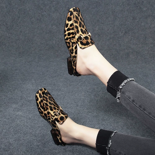 Тапочки, обувь, слайдеры, коллекция 2023, из натуральной кожи, французский стиль