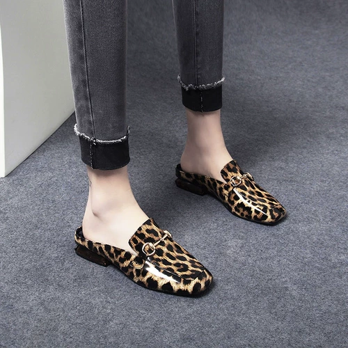 Тапочки, обувь, слайдеры, коллекция 2023, из натуральной кожи, французский стиль