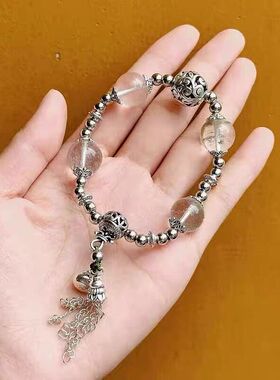 杭州香积藏银绿幽灵手串