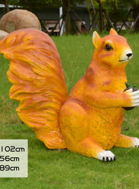 仿真小松鼠庭院玻璃钢动物雕塑