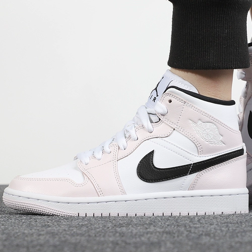 Nike, air jordan, розовые высокие туфли, спортивная обувь, кроссовки