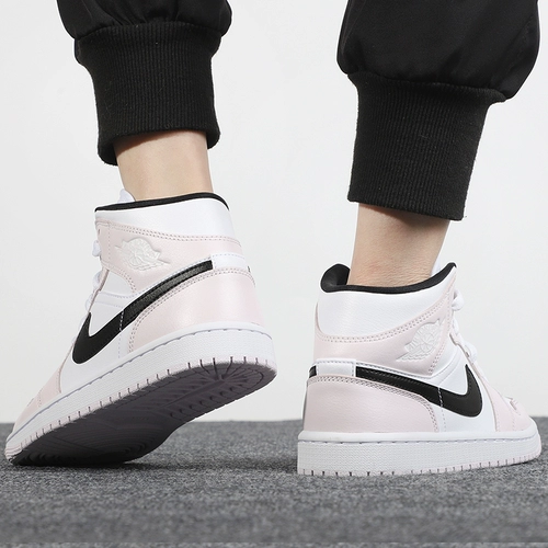 Nike, air jordan, розовые высокие туфли, спортивная обувь, кроссовки