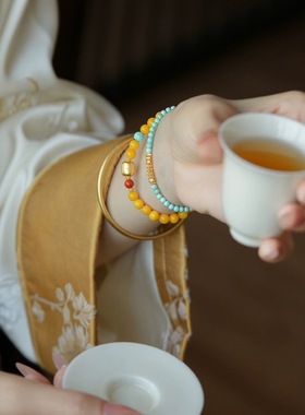 原矿天然绿松石无优化支持复检碎银几两手串海纳百川挑选好料