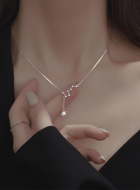 北斗七星钛钢项链女锁骨链轻奢