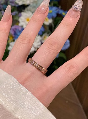 粉玫瑰满天星戒指女款洗澡不用摘