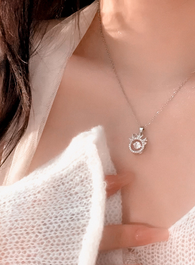 小恶魔项链女钛钢项链跳动吊坠