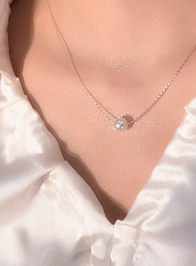 珍珠项链女转运珠珍珠颈链蛇骨链