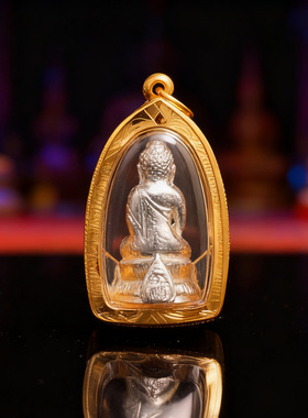 龙婆卡贤迷你药师吊坠金壳