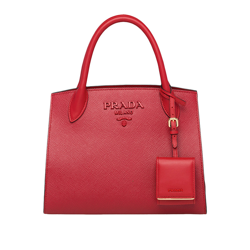 prada女士牛皮logo饰百搭斜跨包 联采海外女士包袋