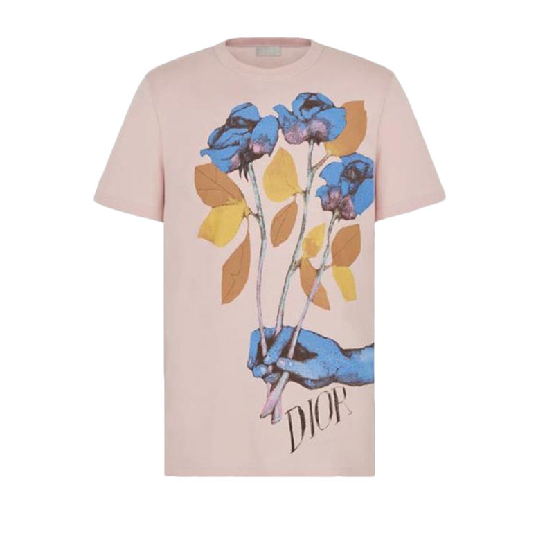 dior homme男士粉色印花迪奥t恤 联采海外T恤