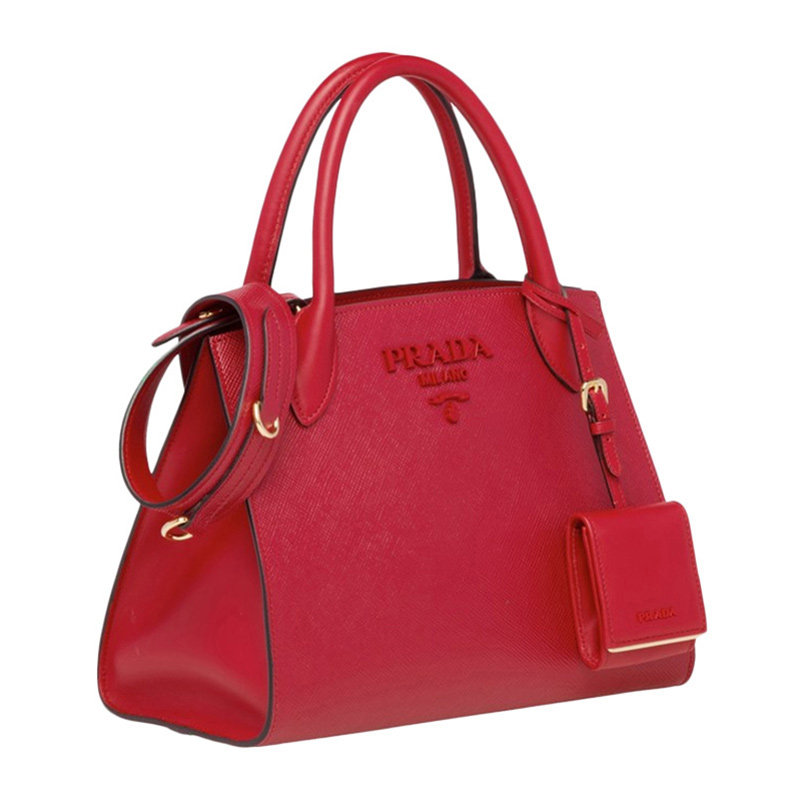 prada女士牛皮logo饰百搭斜跨包 联采海外女士包袋