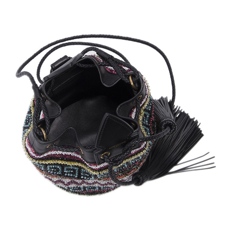 圣罗兰女士挎包民族风印花单肩包 联采海外女士包袋