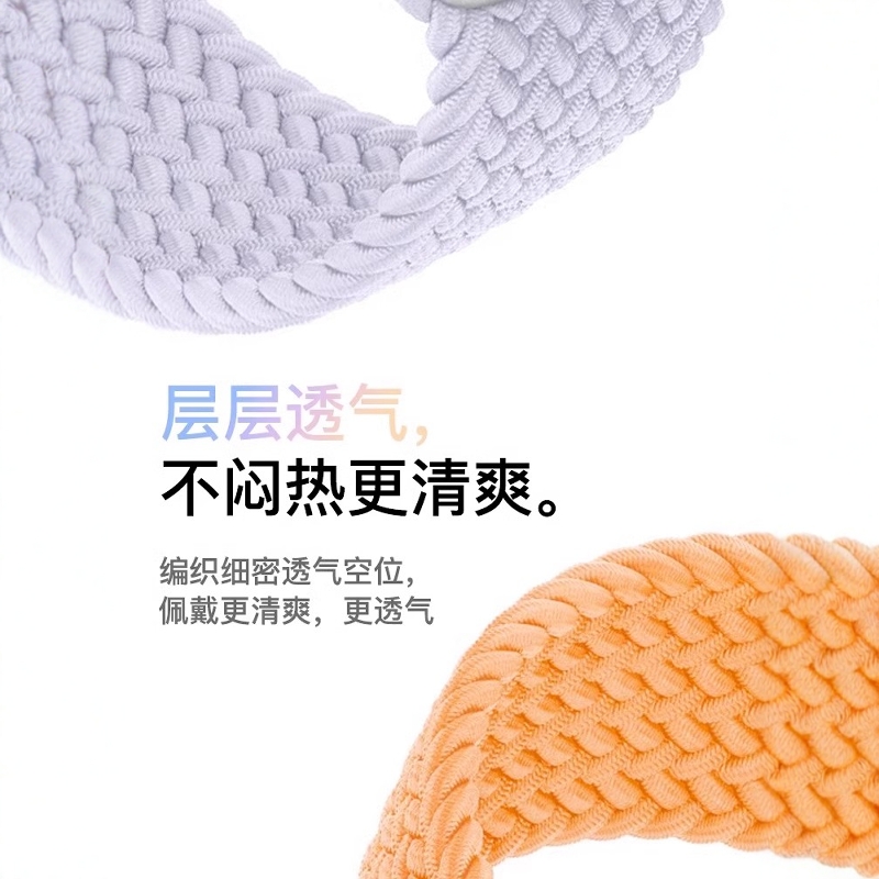 适用苹果AirTag保护套弹力编织带滑扣airtag儿童表带手环尼龙魔术贴手表保护壳防丢神器老人小孩防丢手环腕带 - 图2