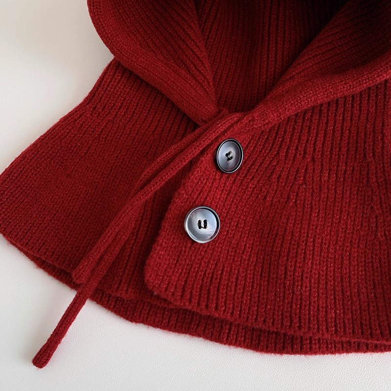 帽子围巾一体帽2025秋冬新款护颈保暖毛线围脖洋气韩版针织拉法帽