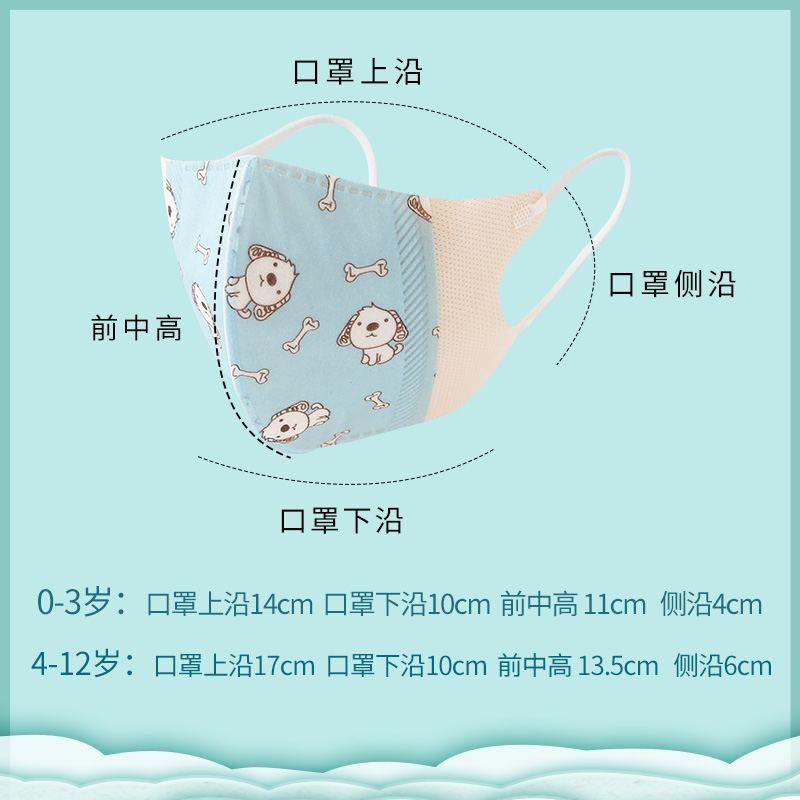 【签到+首单】3层3D立体儿童口罩*30只