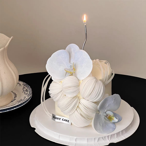 氛围感女生女神生日蛋糕装饰威化纸糯米纸成品蝴蝶兰立体切圆工具 - 图1