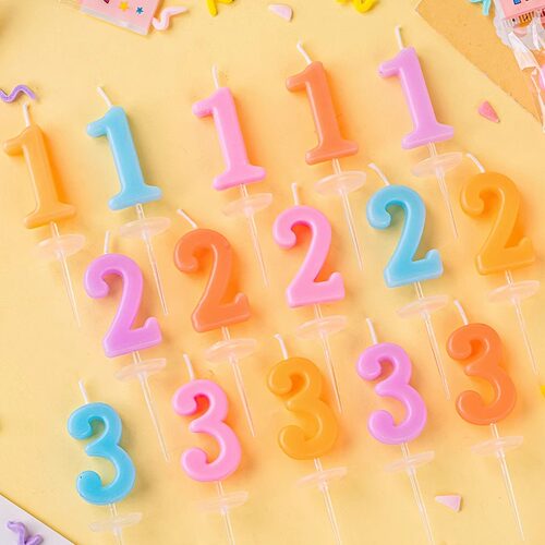 50个装彩色数字蜡烛生日蛋糕装饰插件儿童生日宴派对无烟小蜡烛 - 图0