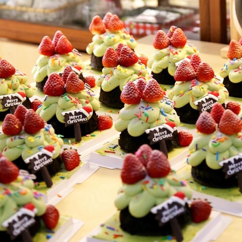 圣诞节迷你许愿树蛋糕装饰摆件草莓圣诞路牌甜品烘焙装扮插件配件,淘宝优惠券,粉丝福利购,淘宝优惠卷