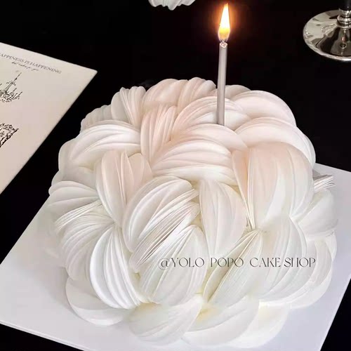 氛围感女生女神生日蛋糕装饰威化纸糯米纸成品蝴蝶兰立体切圆工具 - 图3