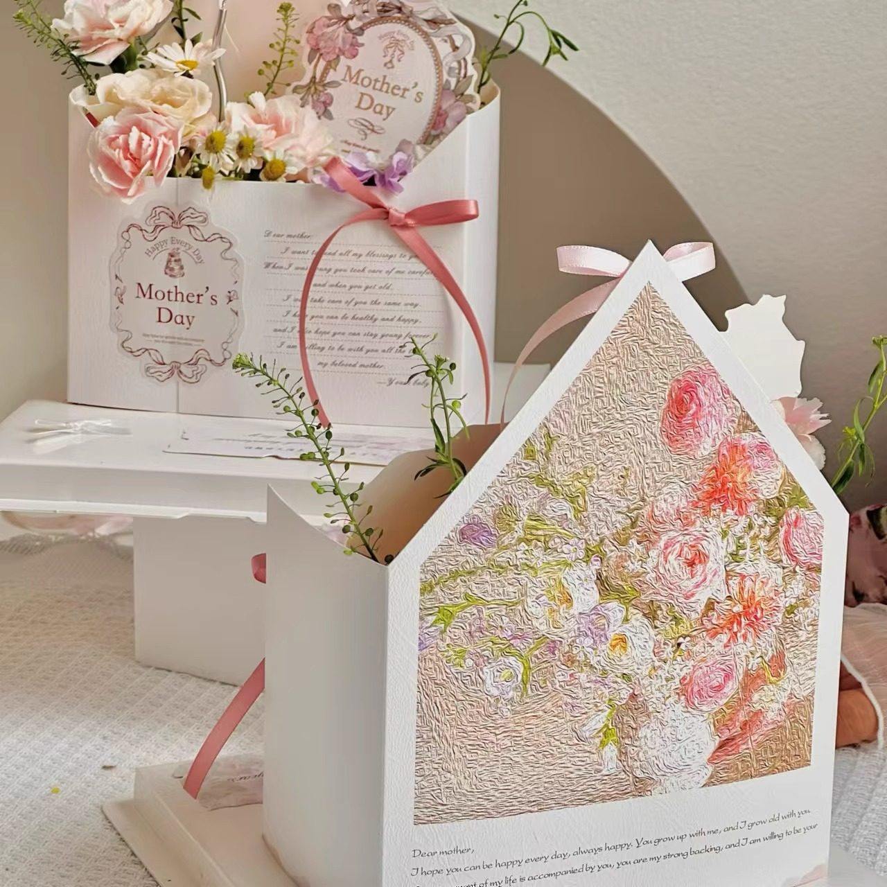 网红款母亲节鲜花复古信封蛋糕围边装饰品油画风妈妈节日烘焙插件,淘宝优惠券,粉丝福利购,淘宝优惠卷