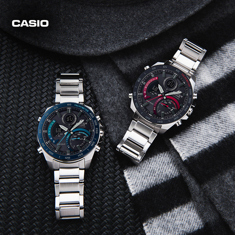 casio男士edifice太阳能蓝牙手表 casio钟华海外日韩腕表