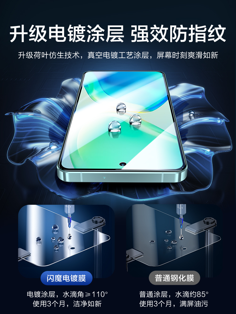 闪魔 vivoS15钢化膜vivo保护模S10pro S7t高清s7e蓝光vovis vivis12玻璃vovos9e s6 por全屏vivos105g手机摸 - 图0