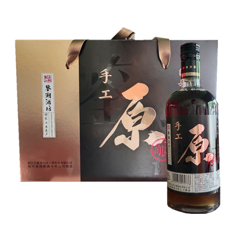 绍兴黄酒古越龙山鉴湖酒坊手工原酒原酿2012年冬酿绍兴酒整箱6瓶-图3