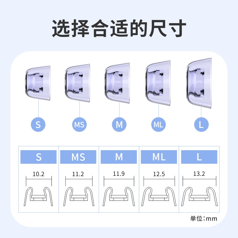 latex-h470适用oppo蓝牙耳机oppoencox耳塞硅胶套oppoencofree2耳帽oppow51耳机塞漫步者tws1乳胶保护耳塞套-图2