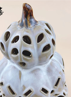 瓷器南瓜摆件葫芦万圣节装饰品