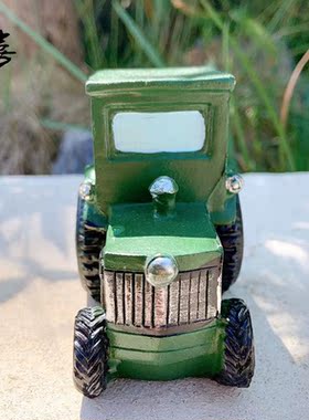 树脂摆件拖拉机美式道具园艺摆件
