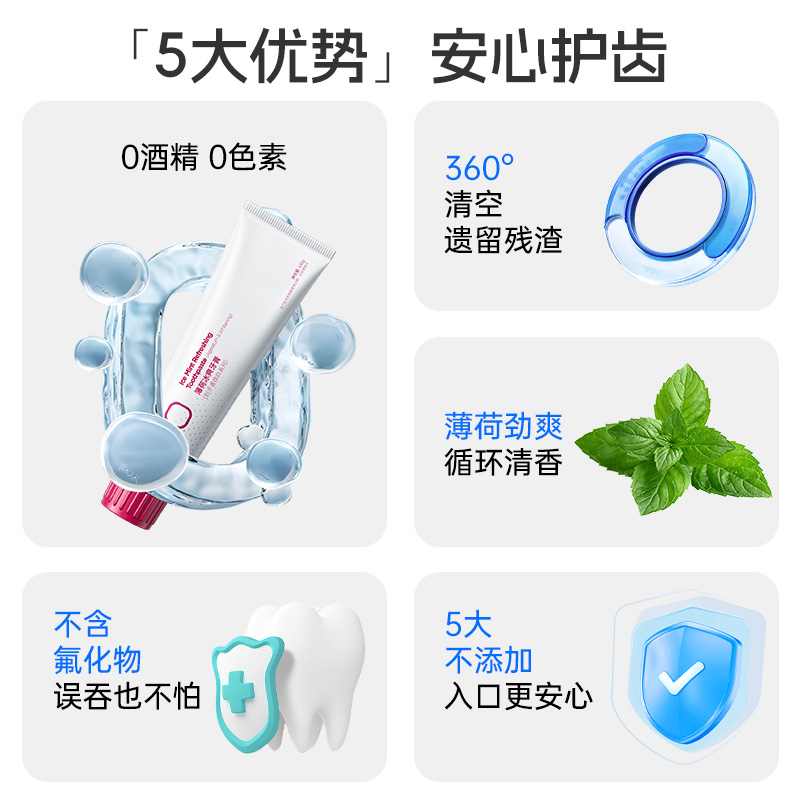 RO到手香系列牙膏深层清洁天然抑菌护龈美白亮齿去渍长效清新口气