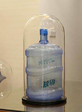 玻璃盖透明展示盖圆形珠宝防尘盖家居装饰荣耀人物装饰永恒花盖