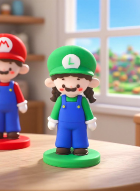 大胡子红帽子男孩女孩软胶玩偶