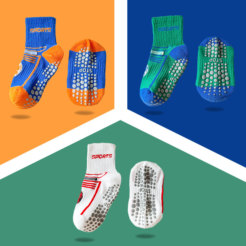 婴儿童地板袜春秋男女宝宝纯棉短袜 两丫儿童袜子(0-16岁)