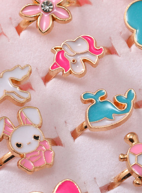 儿童新款合金滴油公主首饰礼盒女孩可爱饰品女童手饰散装