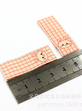 小清新动物织唛 恐龙鸭子独角兽对折标 婴童鞋帽发饰布标diy配件