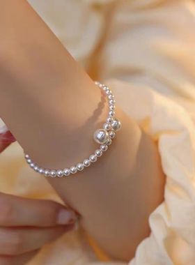 法式复古珍珠女轻奢名媛气小众设计感简约百搭时尚