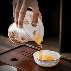 ar设备 便携式陶瓷旅行功夫茶具茶壶套装家用办公一壶三杯简约日式快客杯