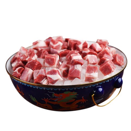内蒙古冰煮羊2斤涮羊肉火锅食材阿牧特草原散养羔羊肉调理羊肉块 - 图2