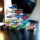 1:64 children's toy storage box alloy car model display stand wind and fire dustproof display box sky and earth cover